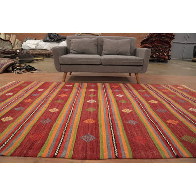 Tapis en laine à motif géométrique Kilim