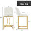 25.25'' H Pu Leather Upholstered Counter Stool With Gold Steel Base-1444999446