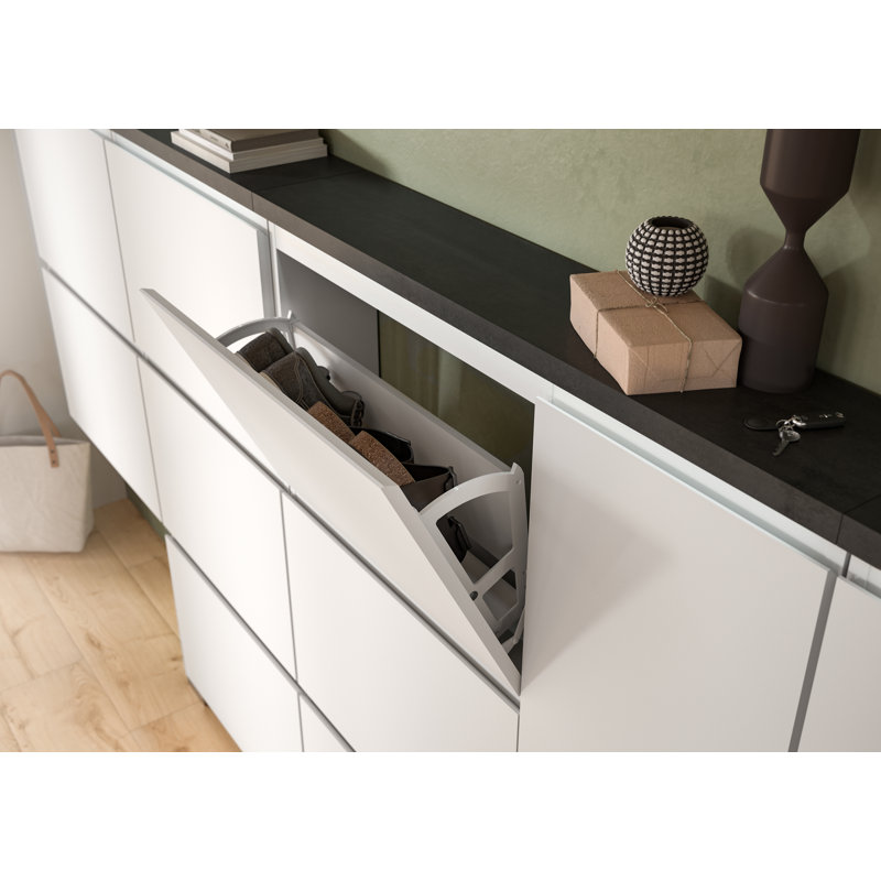 Shoelove Shoe Cabinet, Black/White