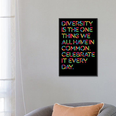 «Diversity (fond noir)» par The Usual Designers, impression sur toile tendue