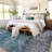 Large Area Rug 9x12 Washable Rug Grey/Green Ombre Rug Distressed Abstract Rug with Non Slip Backing, Modern Medallion Rug, Stain Resistant Low Pile Thin Rug for Living Room Bedroom-791310173-791310174