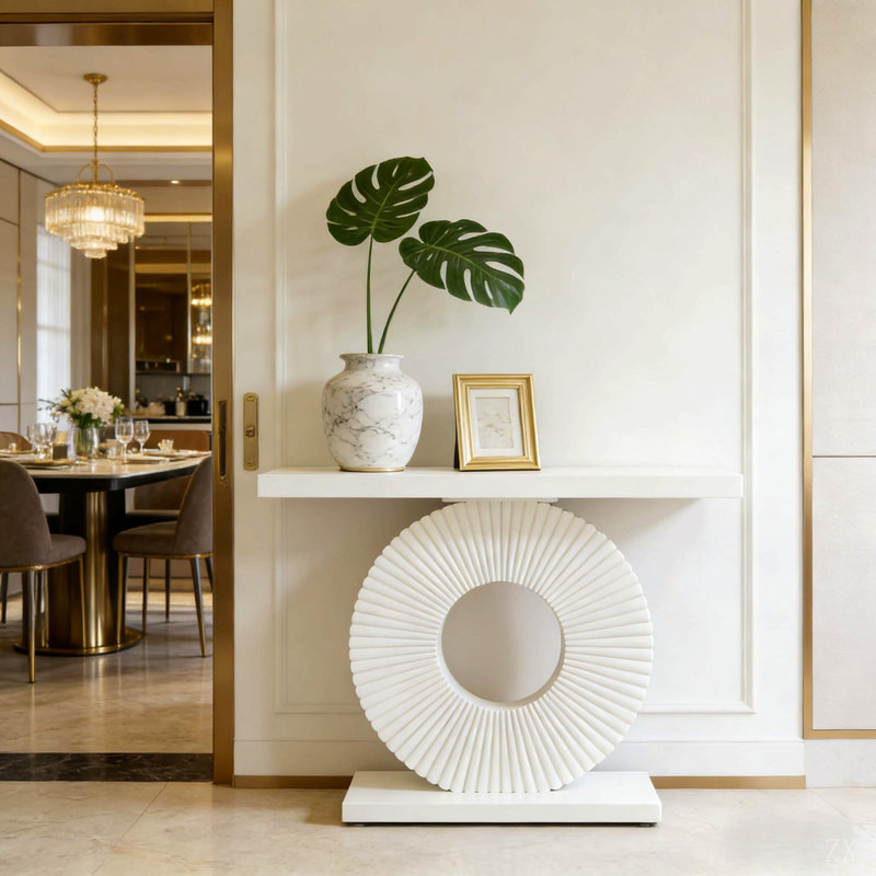 Table d'entrée élégante, table de couloir robuste, console polyvalente