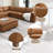 Top Grain Leather 5 Pieces Modular Sectional