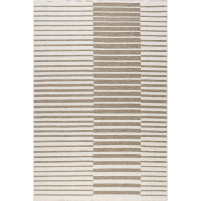 Mirielle Striped Machine Washable Area Rug