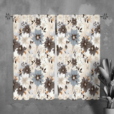 Rideaux à motif floral - 6132
