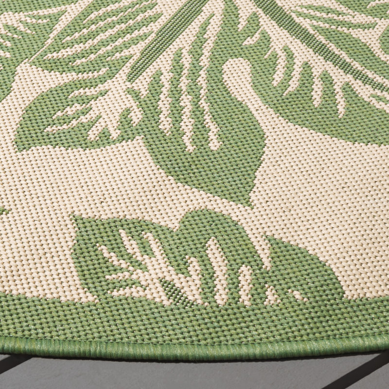 Tapis d'intérieur / extérieur à fleurs Herefordshire Performance, Rond 6 pi 7 po