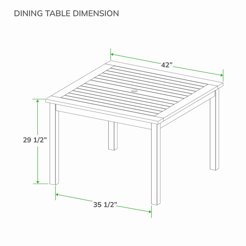 Ensemble repas d'extérieur en teck pour 4 personnes avec coussins Sydney