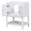 Base de meuble-lavabo 24 po seulement, structure en bois massif, armoire de rangement avec portes et tablette ouverte-110767872