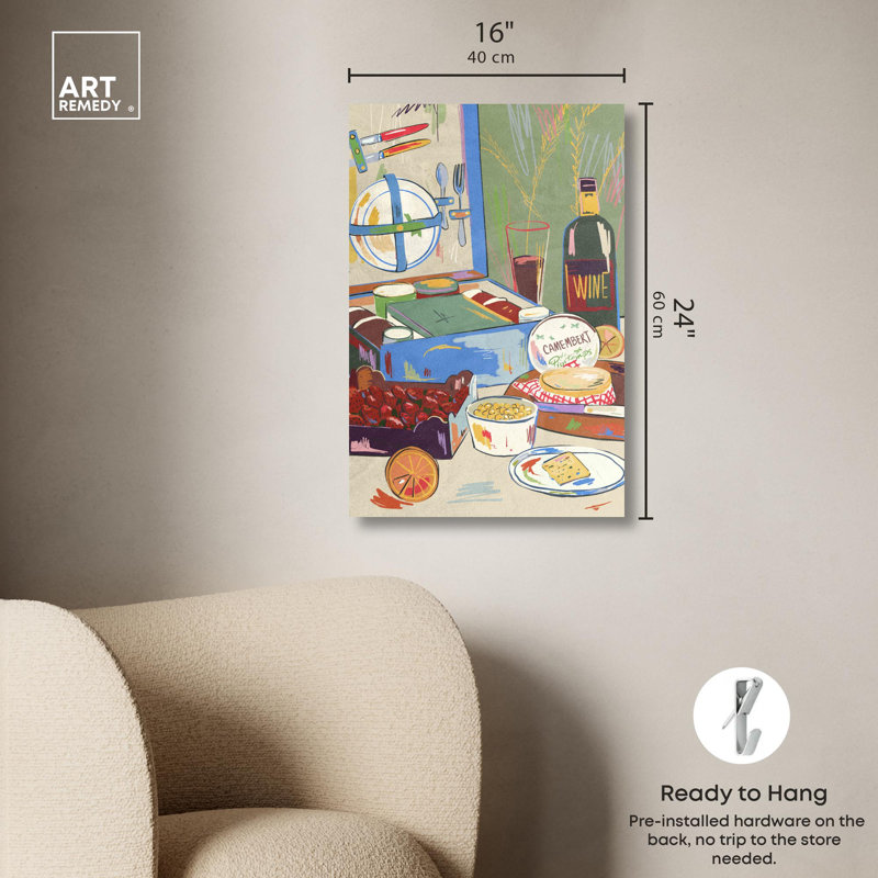 Wine and More Gallery Wrapped Canvas Print, 24" x 16"