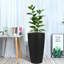 Ensemble de 2 bacs à fleurs en rotin artificiel avec moniteur de niveau d'eau noir P 12,8 po x l 12,8 po x H 22,17-2102503428