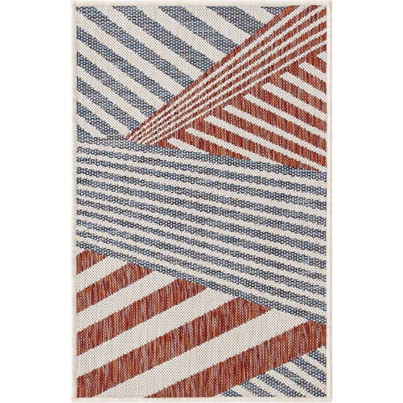 Striped Indoor / Outdoor Area Rug, Rectangle 66 x 91cm