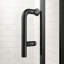 Porte de douche à panneau de verre simple Swing, porte de douche réglable sans cadre avec verre trempé transparent de 1/4 po, matériel noir mat