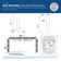 Pasadena 47.99'' W 72.01'' H Frameless Square Reversible Shower Kit