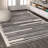Augie Modern Berber Stripe Cream/Black Rug-234350404
