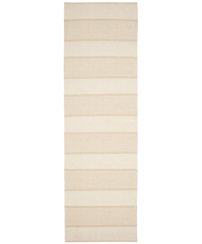 La Mirada Wheat Handwoven Cotton Rug, Runner 2'6" x 8'