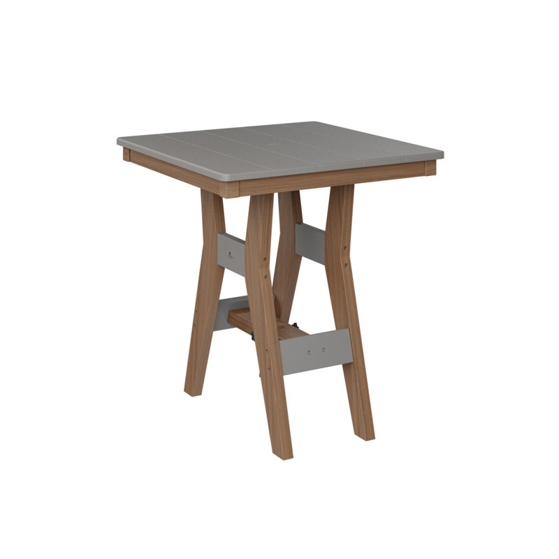 Table de salle à manger carrée 28 po Berlin Gardens Harbor, Acajou antique, Gris clair