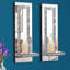 Ensemble de 2 appliques en forme de bougie en cristal Crystal Mirror