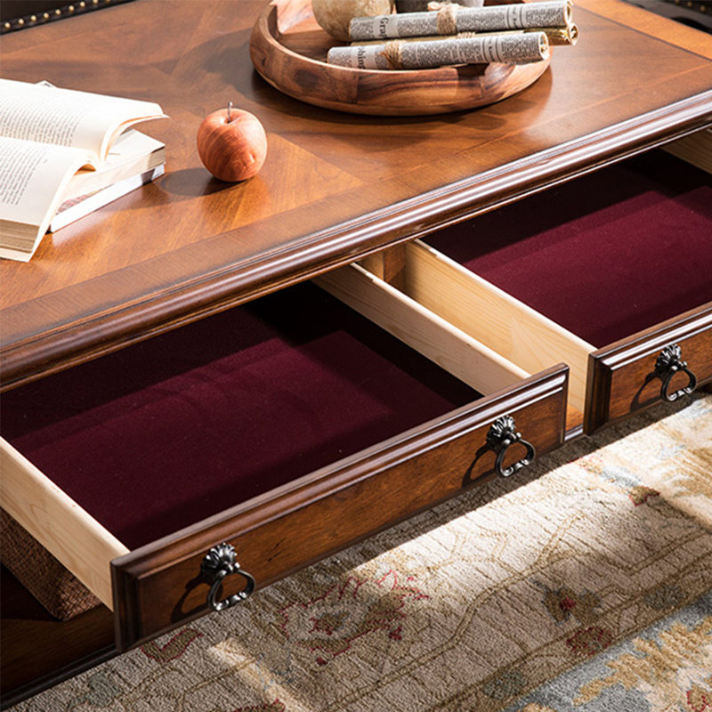 Table basse American Country, Brun