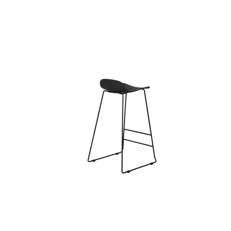 Anjuma Counter Stool with Metal Frame, Black