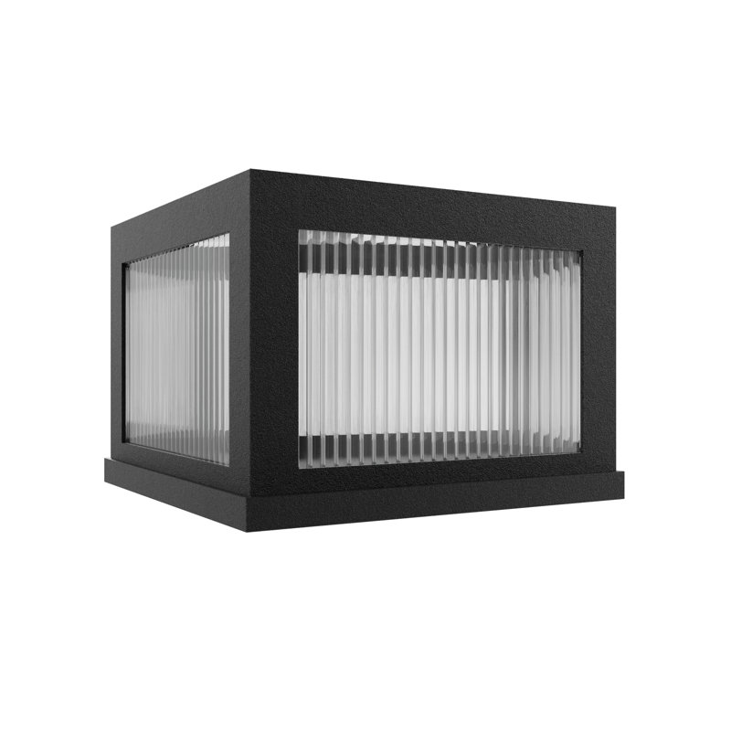 Luminaire à DEL à 1 lumière câblé, Noir, H 14 po x l 14 po x P 10 po