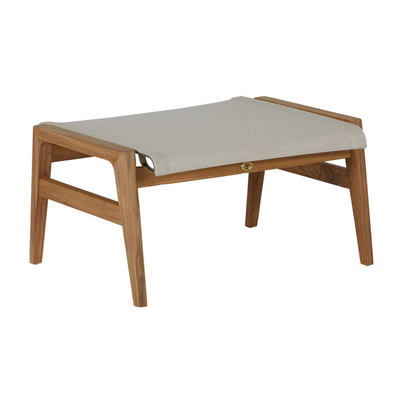 Coast Patio Ottoman, Natural Teak/Canvas Sling