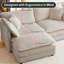 Canapé modulaire en U en chenille avec repose-pieds mobile à 2 compartiments Latitude Run-620327747-620327745