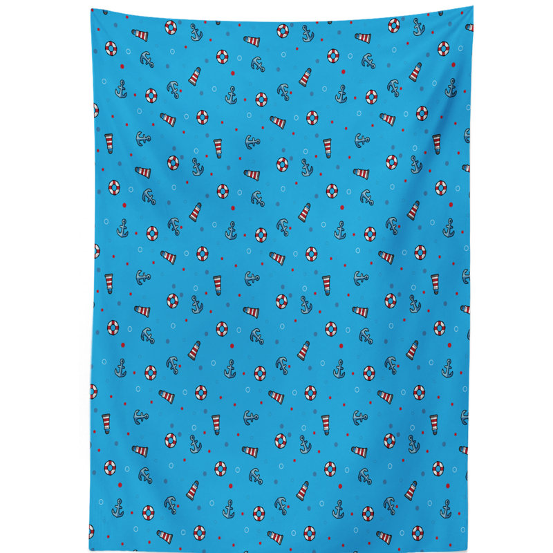 Lighthouse Geometric Tablecloth, 70" L x 52" W