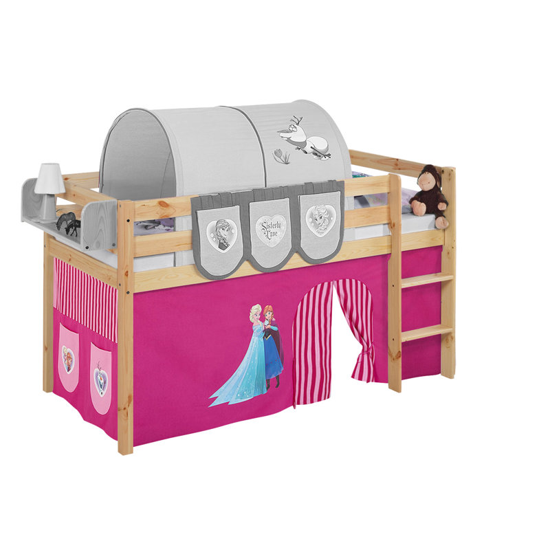 Disney's Frozen Mid Sleepers Themed Beds, Pink, Slatted frame