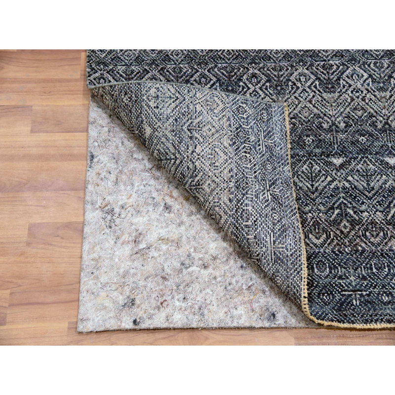 Tapis de couloir noir en laine nouvel âge 2 pi 6 po x 12 pi 2 po Toray