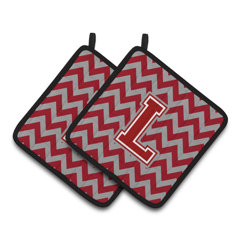 Poignée à chevrons, L, Rouge foncé / blanc