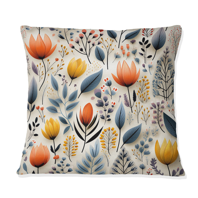 Coussin Minimalist Radiant Blossom Serenity, H 18 po x l 18 po