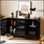 Commode à 3 tiroirs et 4 tablettes avec grille à lattes, style moderne pour rangement organisé