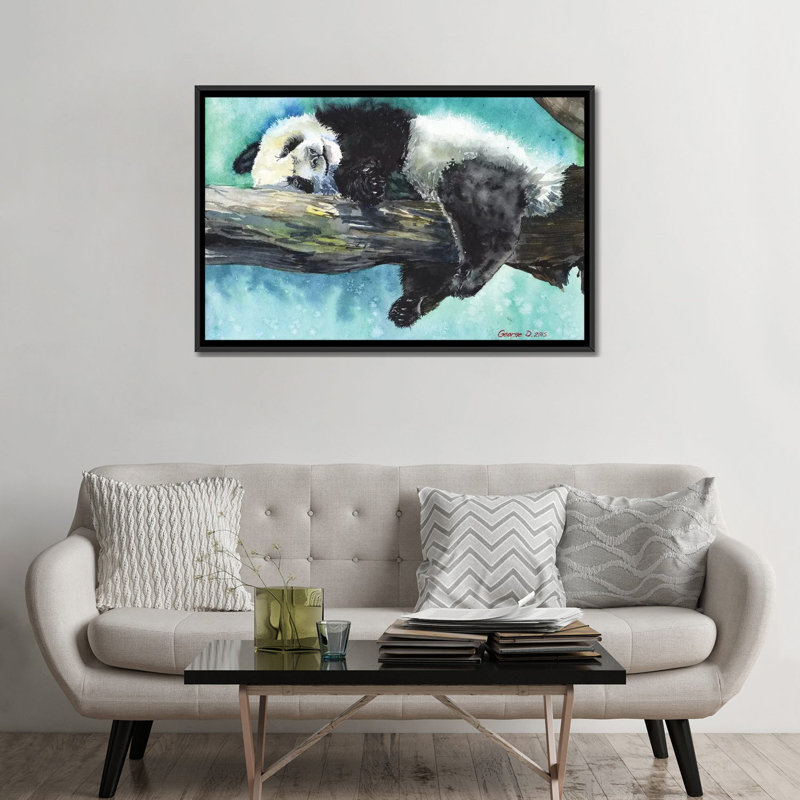 Relax Relax, impression sur toile, H 18 po x l 26 po x P 1,5 po, Toile avec cadre noir, Pas de tapis