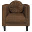Fauteuil avec coussin en velours brun Ebern Designs-2083031034