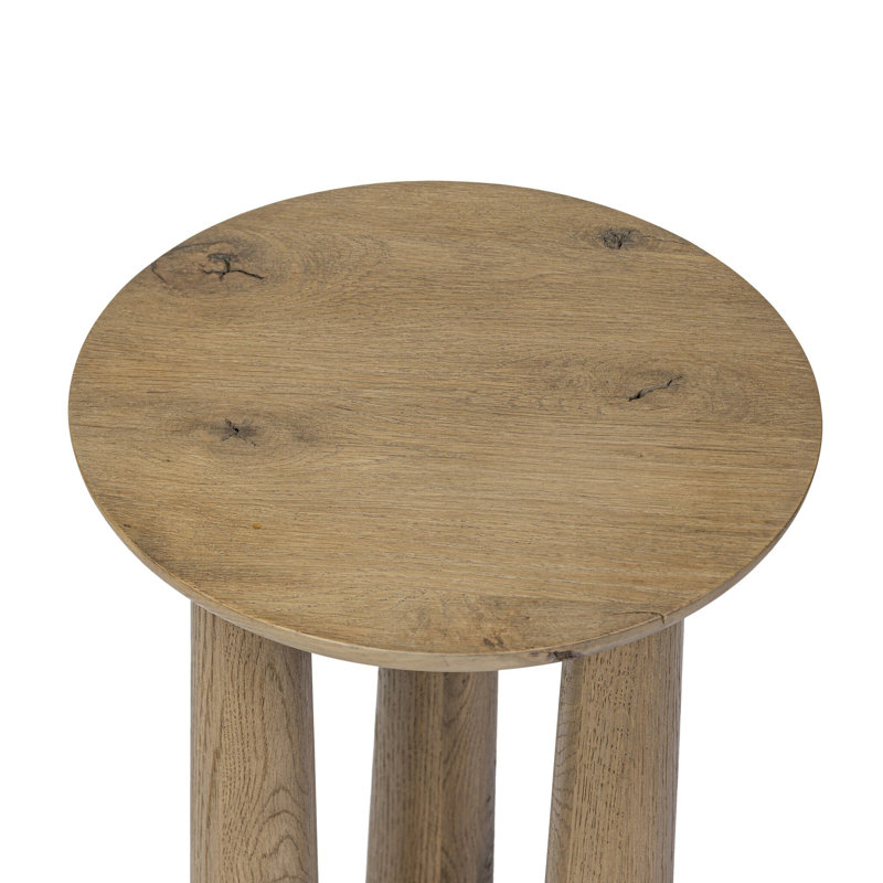 Cooper Solid Wood End Table, Light Brown