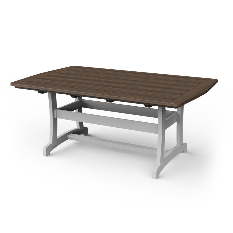 Table de salle à manger Stella, H 30 po x l 71,5 po x P 45 po, Noyer brésilien / blanc