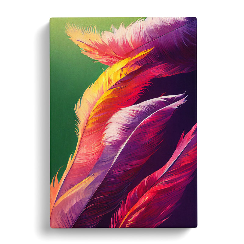 Exotic Feathers - Wrapped Canvas, 76cm H x 50cm W x 3cm D