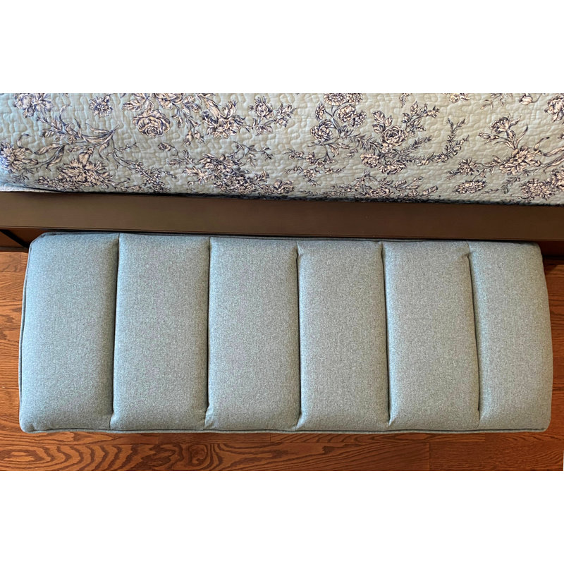 Banc en bois SEAT4U Kenhorst, Bleu clair, Noir