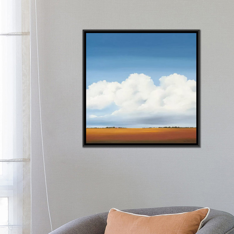 « clouds i », impression sur toile, H 18 po x l 18 po x P 1,5 po, Toile avec cadre flottant noir, Pas de tapis
