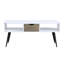 Table basse moderne avec tiroirs de rangement et compartiments ouverts Halima