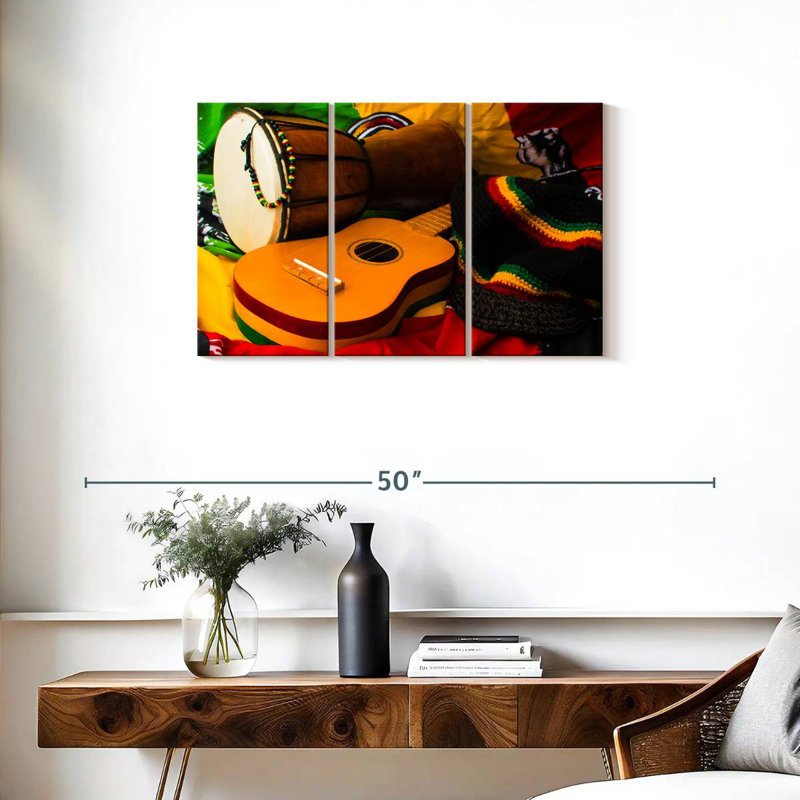 Abarca Reggae Instruments, 20" H x 33" W