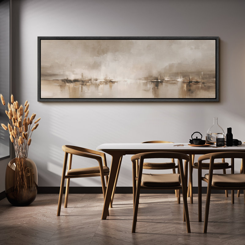 Grande impression sur toile encadrée, impression de paysage abstrait pour la décoration intérieure moderne, H 20 po x l 60 po