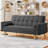 Moda Form 185CM 3 Seater Convertible Settee Sofa Bed With Armrests and 2 Bolster Pillows,-995110492