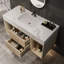 Meuble-lavabo flottant avec lavabo et tiroir mural à fermeture en douceur-570615407