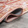 Lesak Ornate Medallion Machine-Washable Orange/Cream Rug