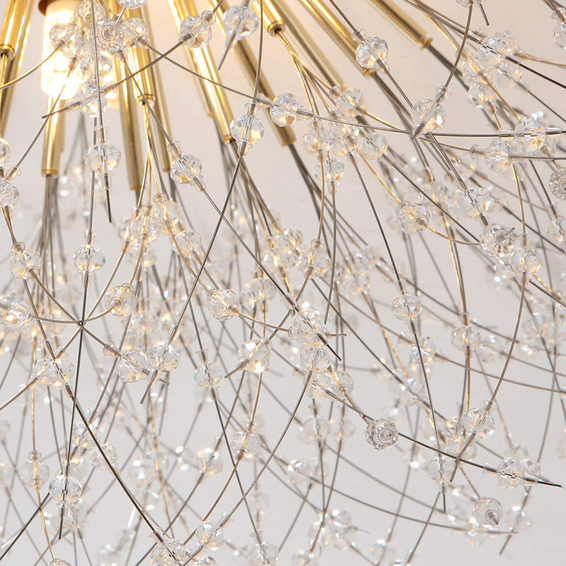 Angstrom 6-Light 62cm Crystal Flush Mount, Gold