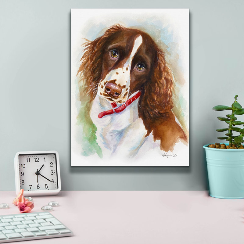 Art mural sur toile Red Barrel Studio® «Must Love Dogs Springer Spaniel» par Lindsay Kivi, H 16 po x l 12 po x P 0,75 po