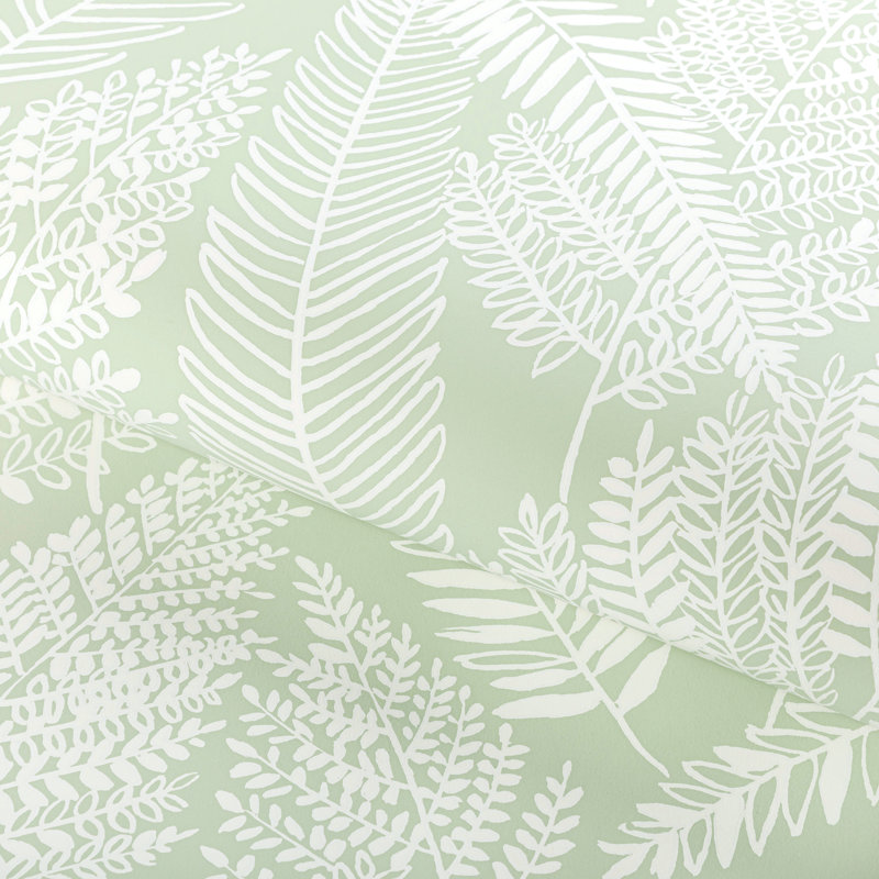 Arcadia Carrick 30' L x 27" W Wallpaper Roll, Sage