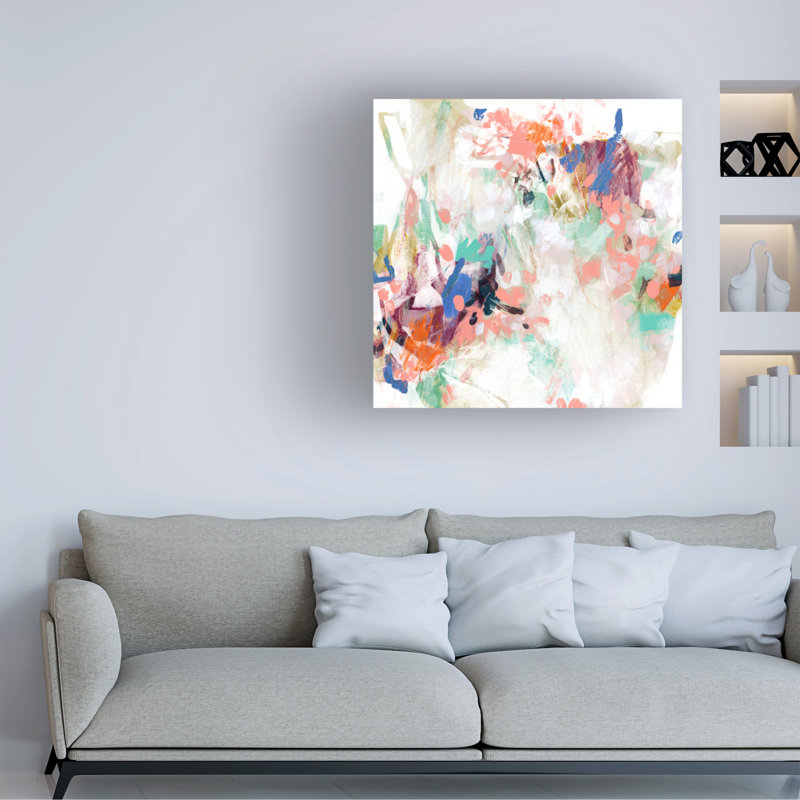 Orren Ellis June Erica Vess Garden Abstraction II, art mural sur toile, H 24 po x l 24 po