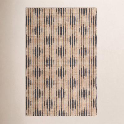 Arabela Brown Black Hand-Woven Jute Rug